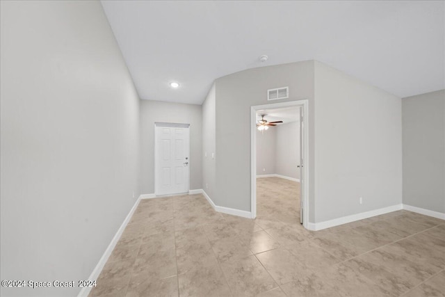 interior space featuring light tile patterned floors