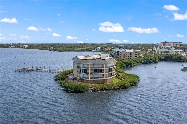 view of water feature featuring a boat dock