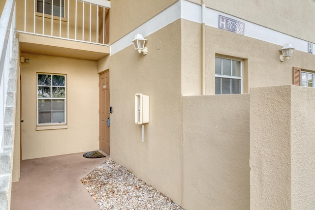 view of doorway to property