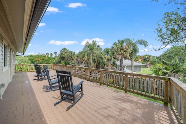 view of wooden deck