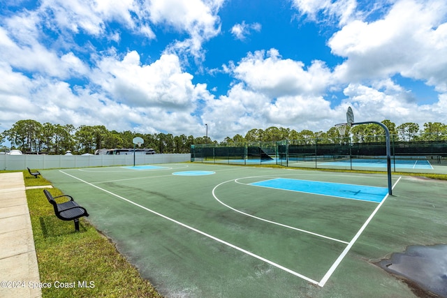 view of sport court with tennis court