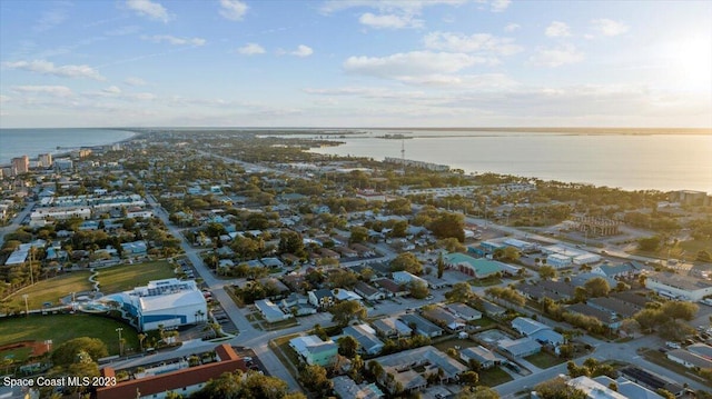 202 Monroe Ave, Cape Canaveral, FL 32920 - birds eye view of property with a water view