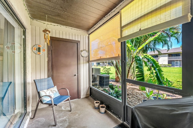 view of sunroom