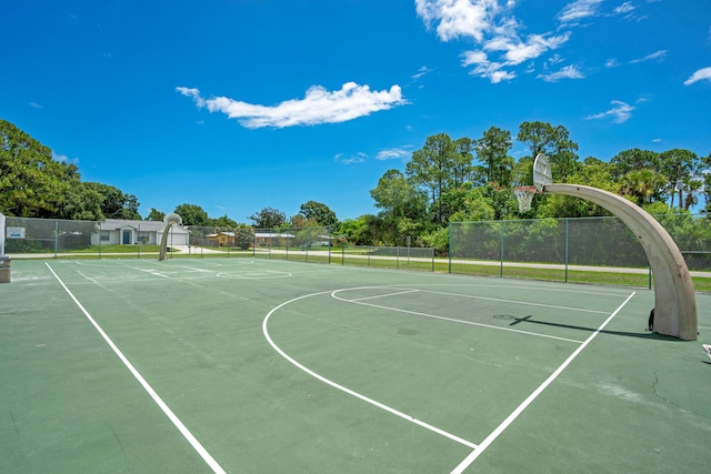 view of basketball court