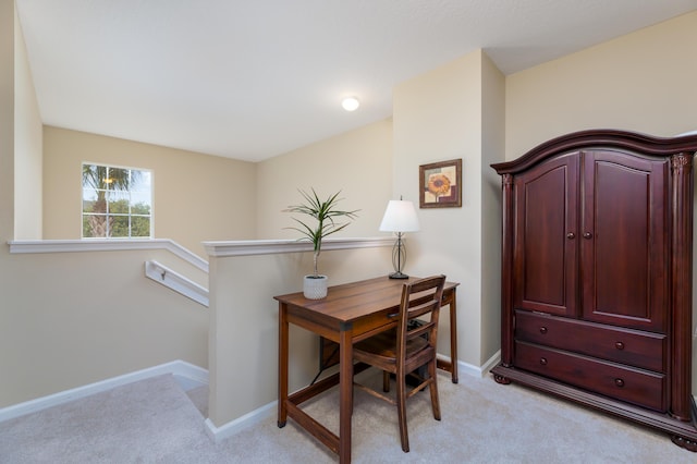 view of carpeted office