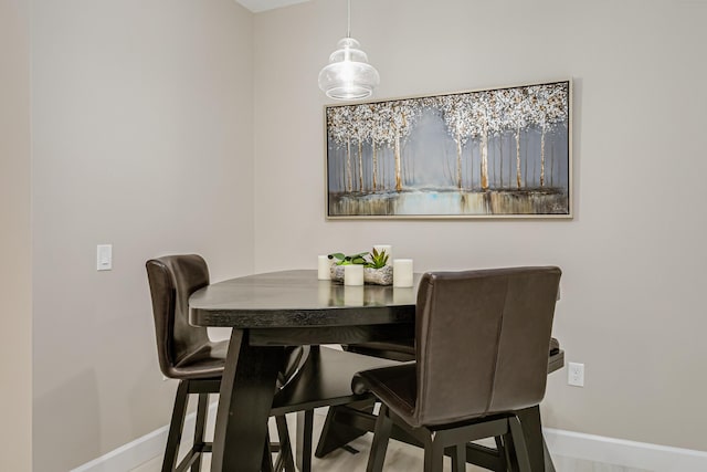 view of dining room