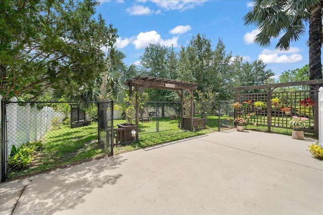 view of patio / terrace with a pergola