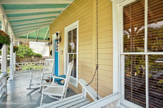 exterior space with covered porch