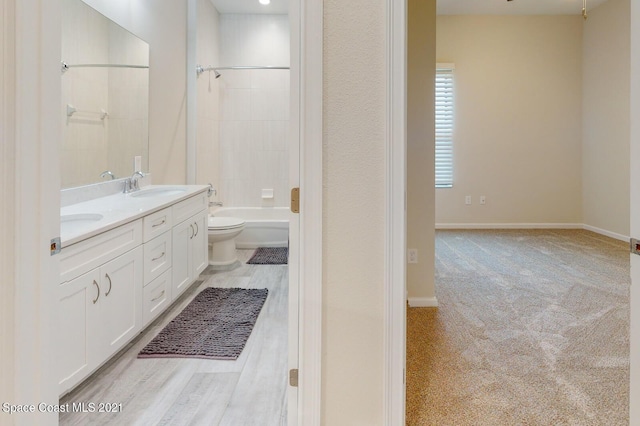1071 Grapefruit Rd SE, Palm Bay, FL 32909 - bathroom with double vanity and washtub / shower combination