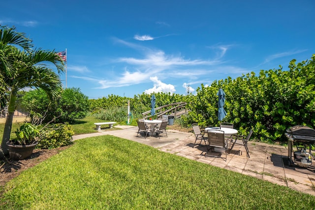 view of yard with a patio