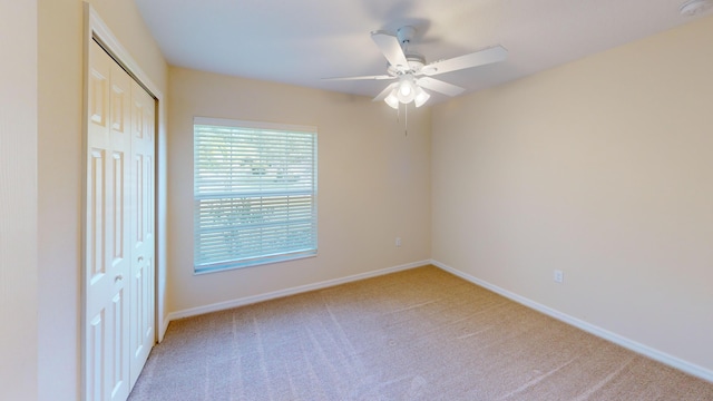 interior space featuring ceiling fan