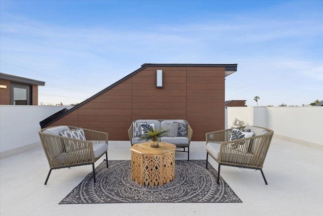 view of patio / terrace with an outdoor living space