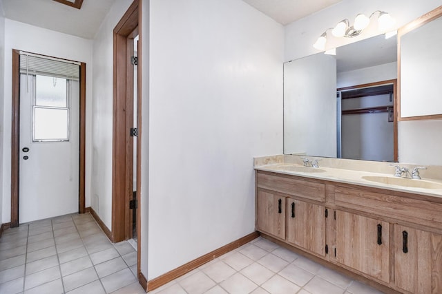 bathroom with vanity