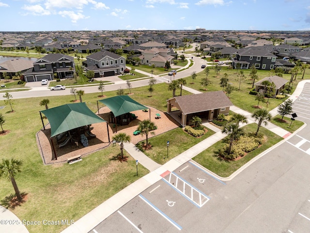 aerial view featuring a residential view