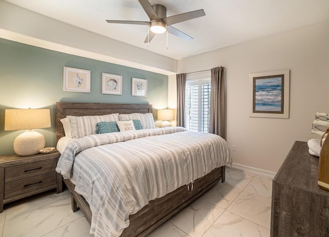 bedroom with ceiling fan