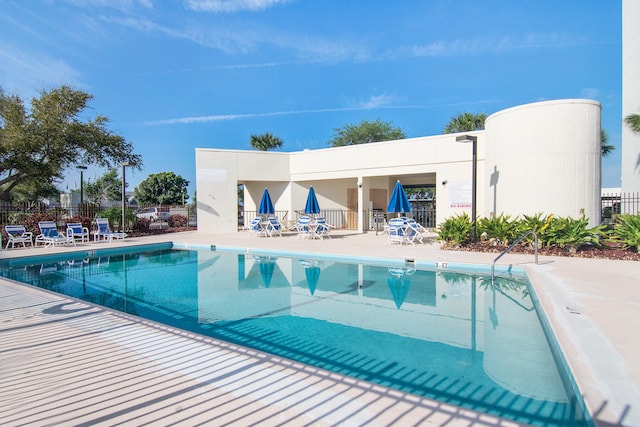 view of pool with a patio