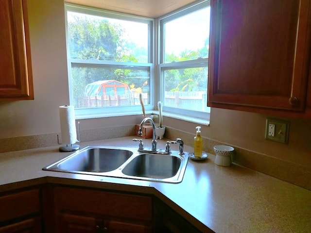 kitchen featuring sink and plenty of natural light