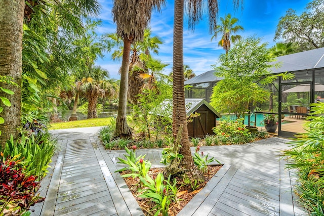 view of home's community featuring a swimming pool