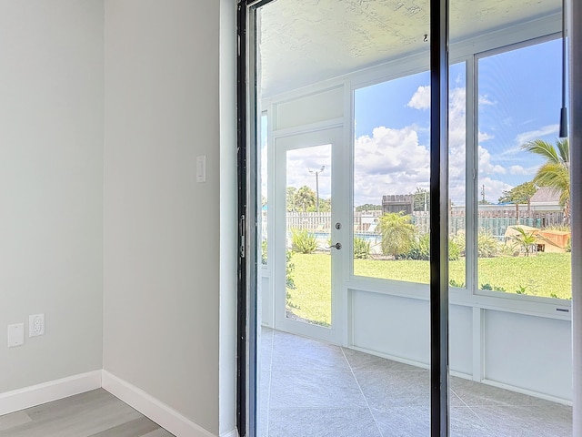 entryway with baseboards