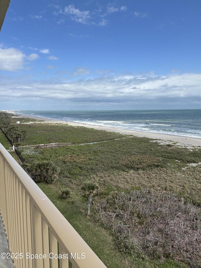 water view featuring a beach view