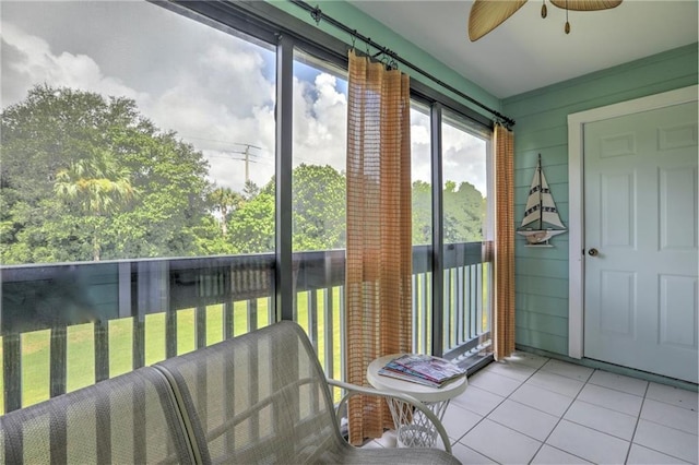 9635 Riverside Dr Unit 3, Sebastian, FL 32958 - sunroom / solarium featuring ceiling fan