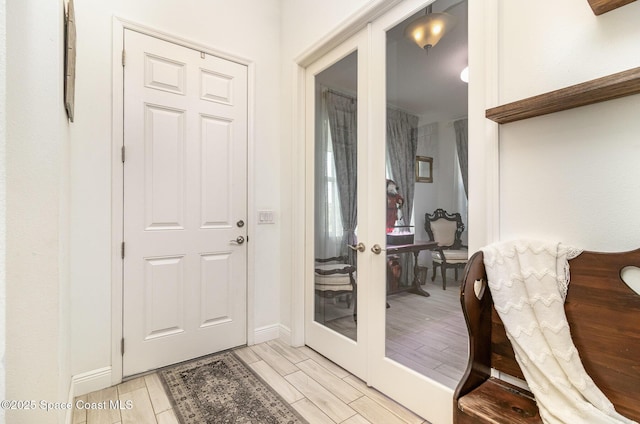 entryway with french doors