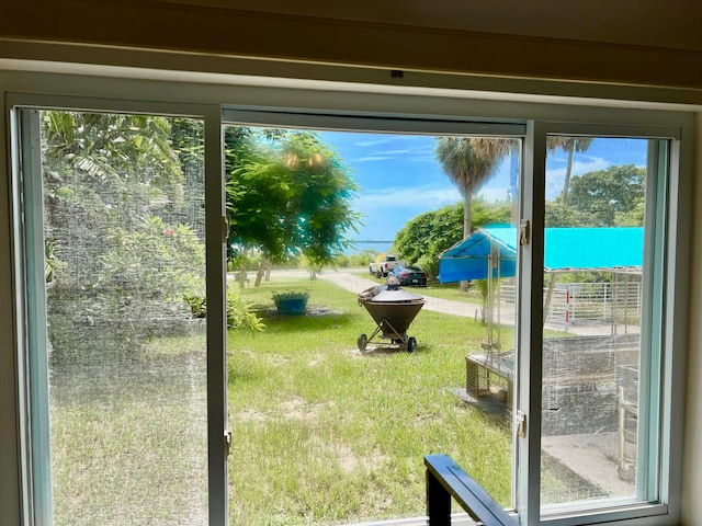 doorway to outside with a wealth of natural light