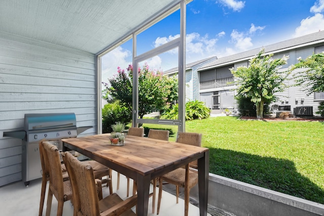 view of sunroom