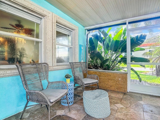 view of sunroom