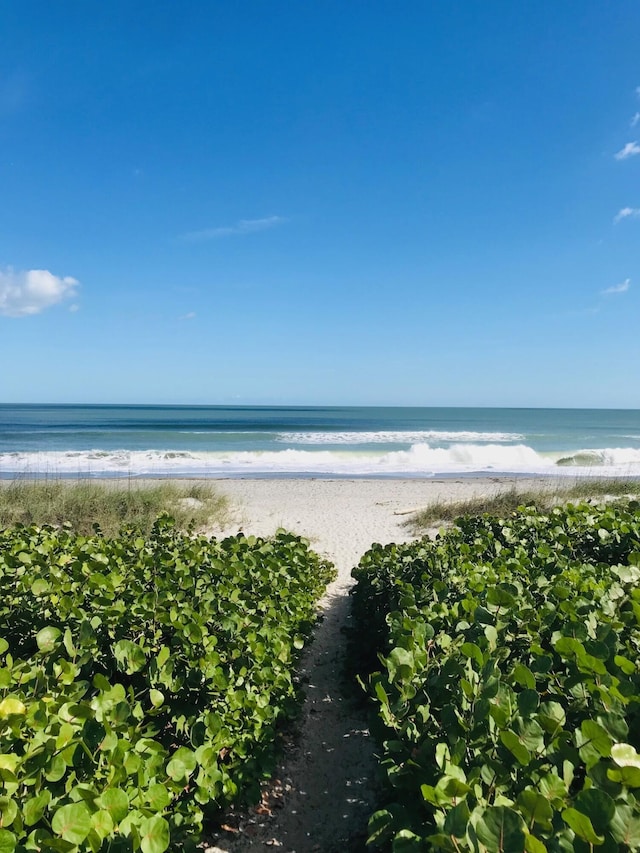 property view of water with a view of the beach