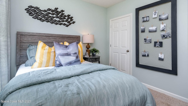 bedroom featuring carpet flooring