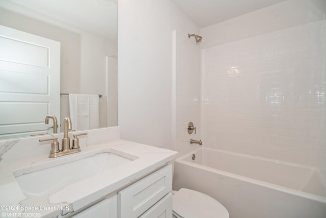 2283 Middlebury Dr SE, Palm Bay, FL 32909 - bathroom with toilet,  shower combination, and vanity