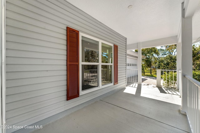 view of patio / terrace with a porch