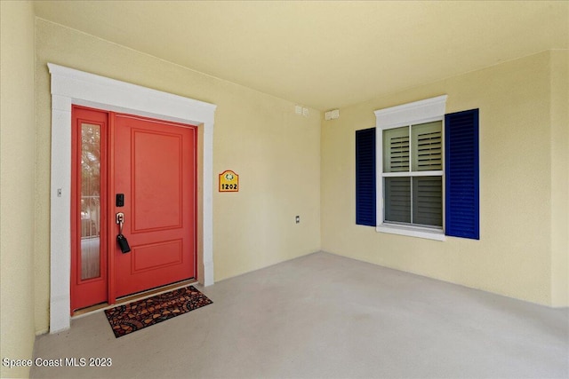 view of doorway to property