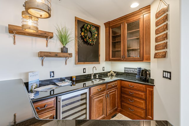 kitchen featuring sink and beverage cooler