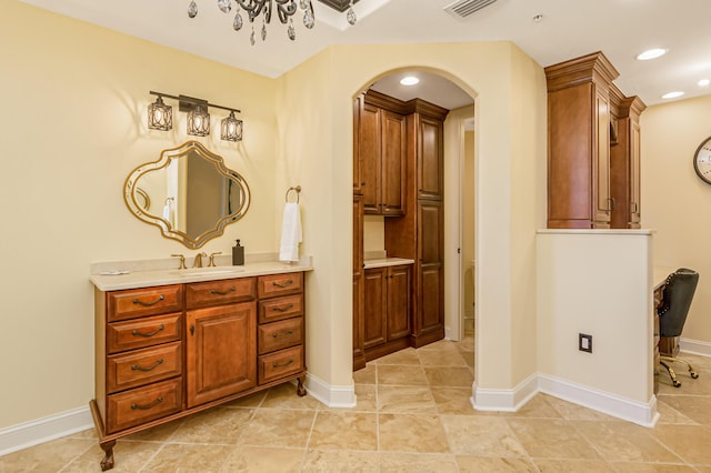 bathroom featuring vanity