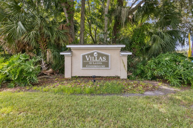 view of community sign