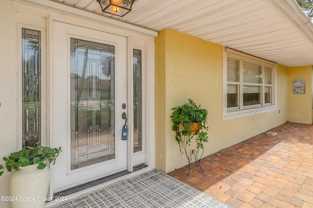 view of exterior entry with french doors