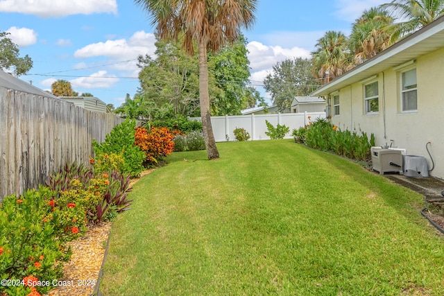 view of yard featuring ac unit