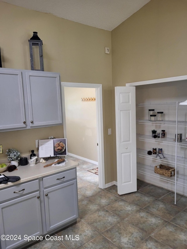 kitchen with white cabinetry