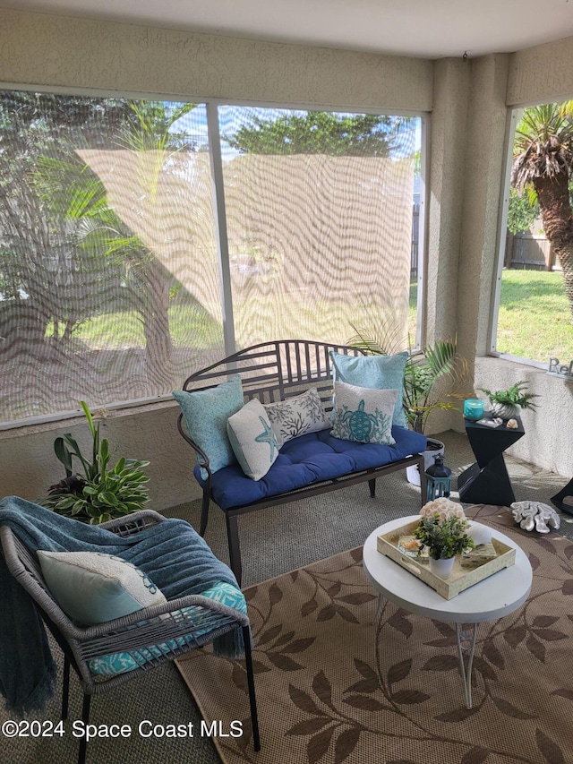 view of sunroom