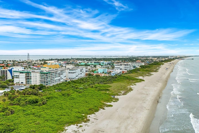 property view of water featuring a view of the beach