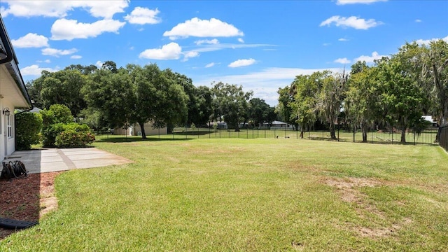 view of yard featuring a patio