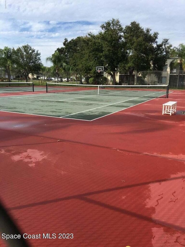 view of tennis court