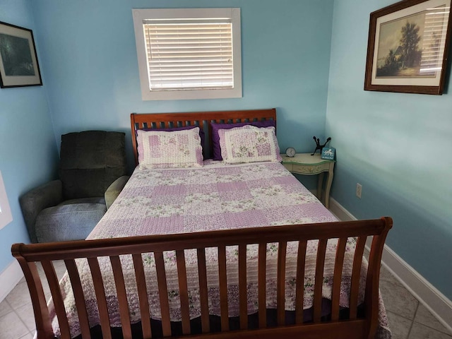 view of tiled bedroom