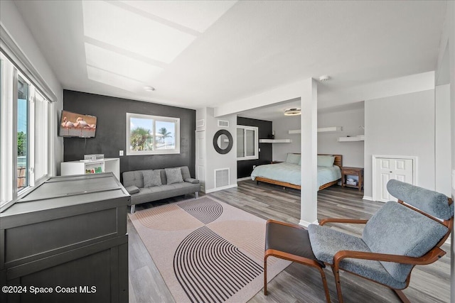 living room featuring hardwood / wood-style floors