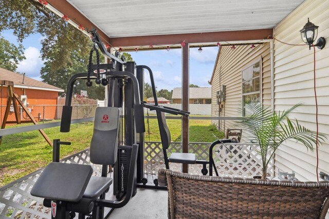 view of sunroom / solarium