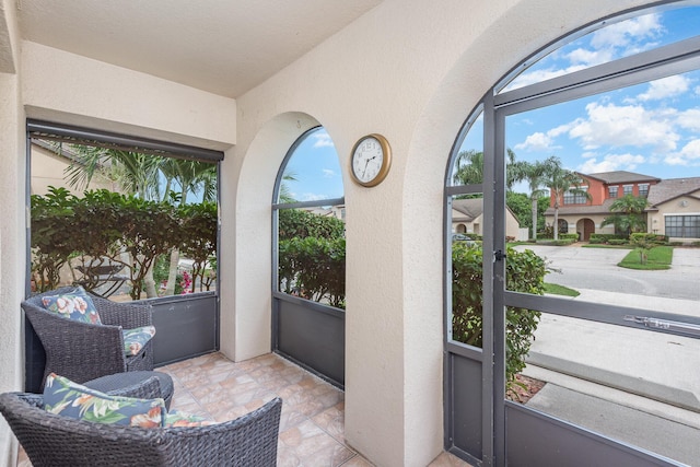 view of sunroom