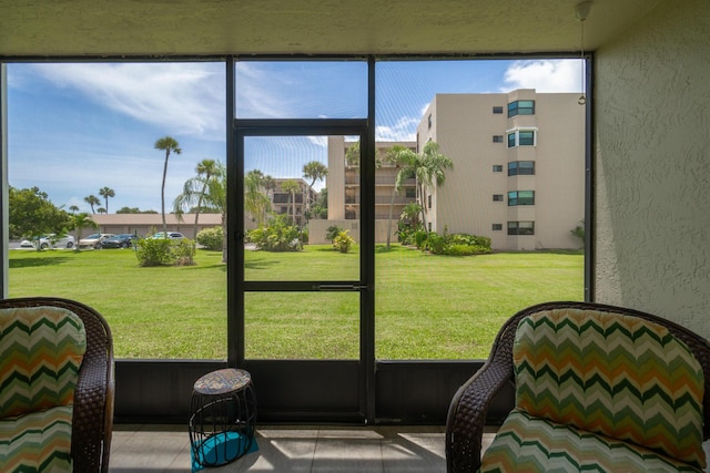 view of sunroom