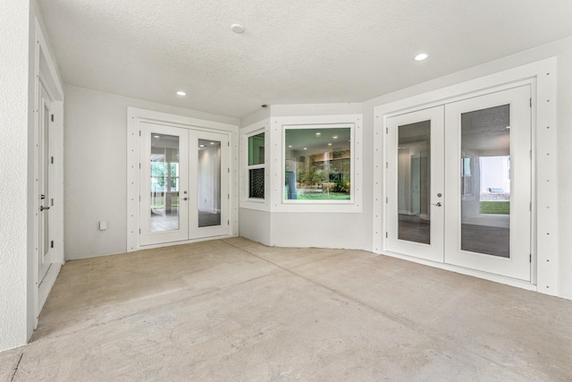 interior space featuring french doors